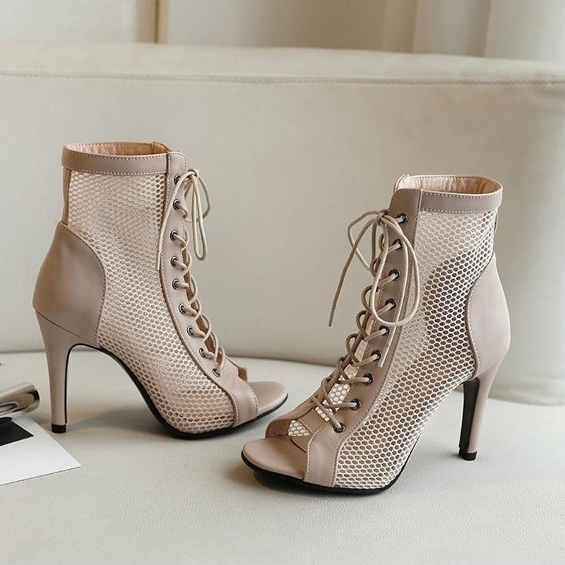 DS Women's Suede Customized Heel Dancing Shoes Salsa Shoes Ballroom Dance Boots