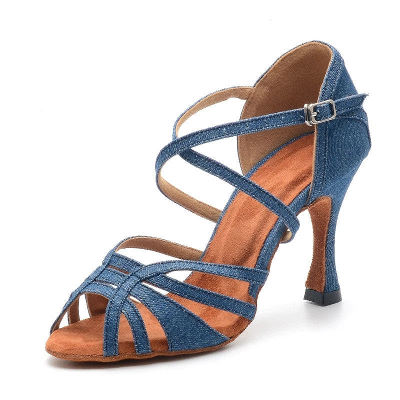 DS Women's Suede Customized Heel Latin Shoes Salsa Shoes Ballroom Dance Shoes main image 0