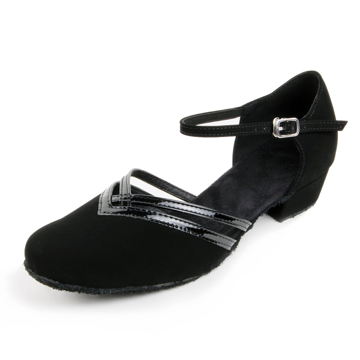 Women's Black Suede 3.5cm Heels Ballroom Dance Shoes Swing Dance Shoes
