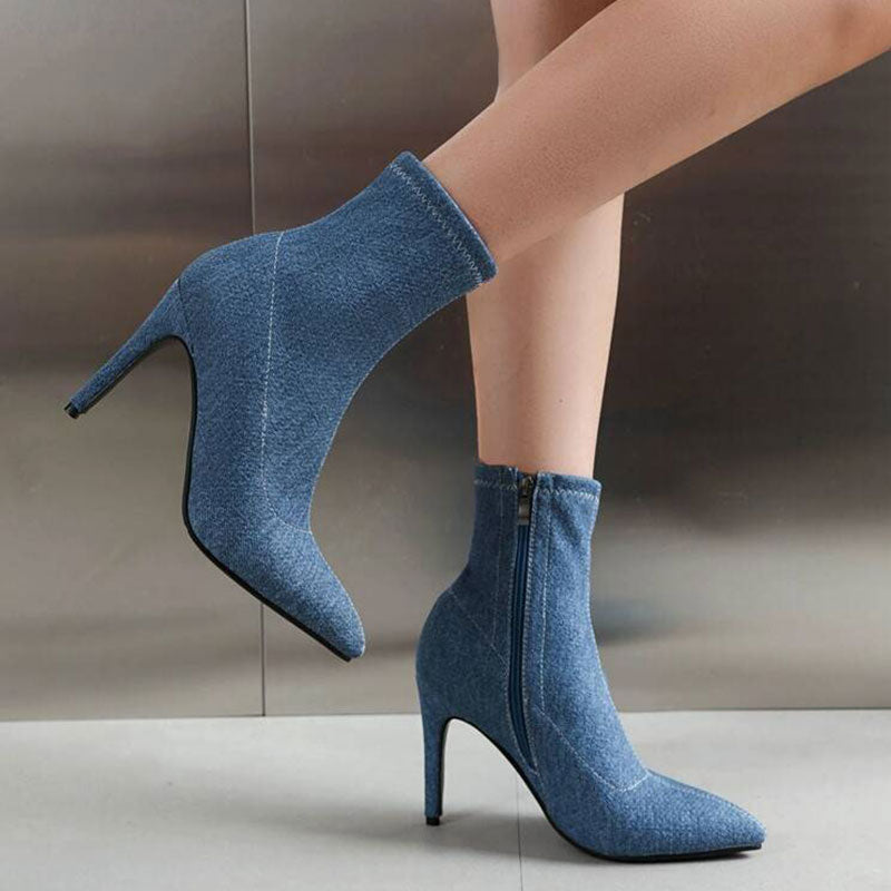 QIQI Women's 10cm Jazz Shoes Rubber Sole High Heels Jazz Street