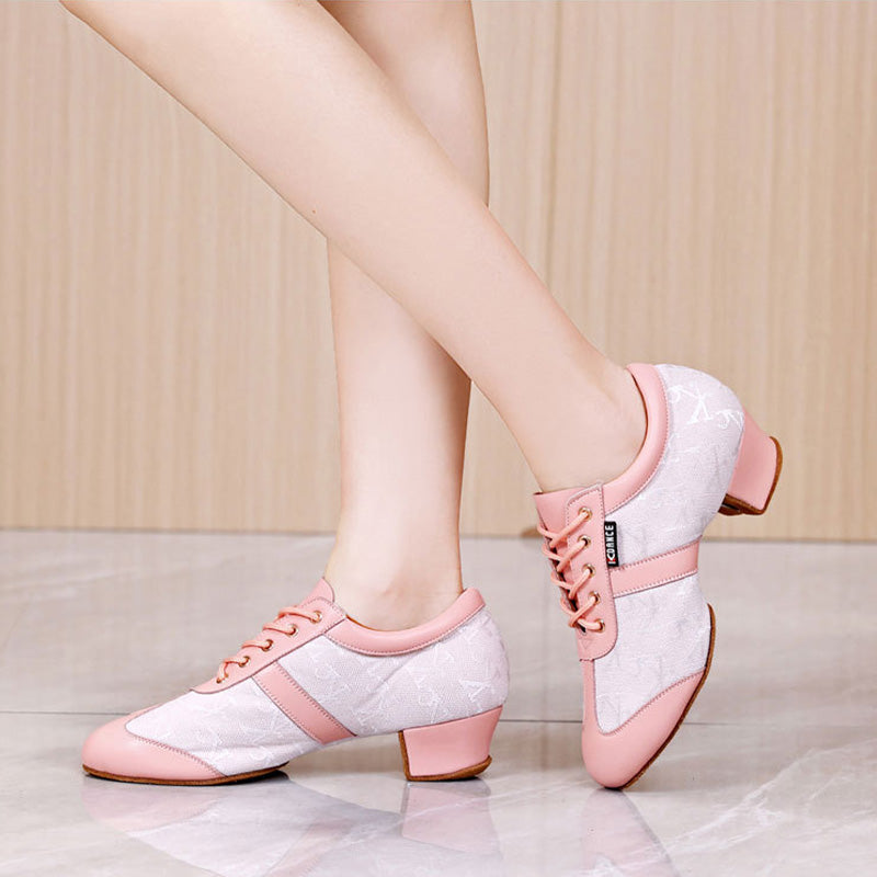 KCDANCE Women's Leatherette 3.5cm Heel With Lace-up Teaching