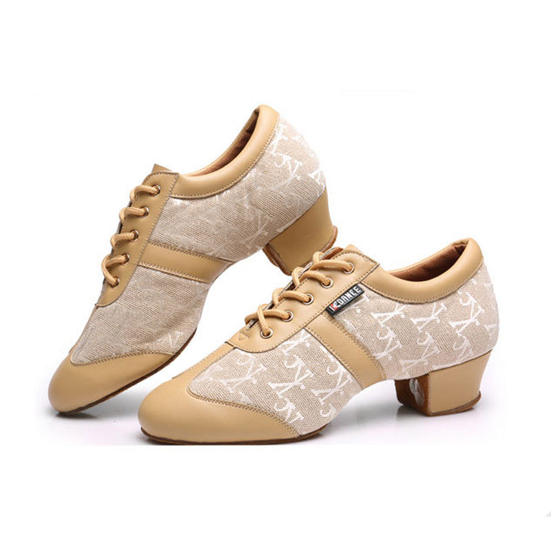 KCDANCE Women's Leatherette 3.5cm Heel With Lace-up Teaching