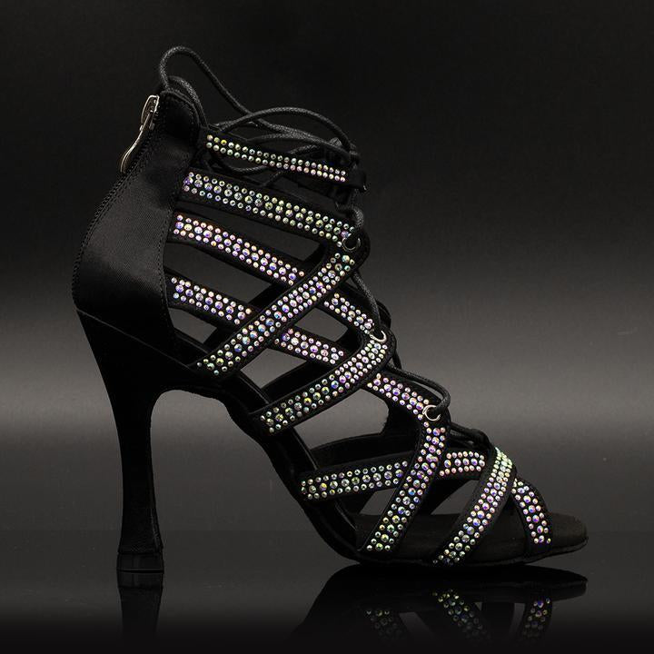 Women's Rhinestone Customized Heel Salsa Dance Heels Dance Shoes