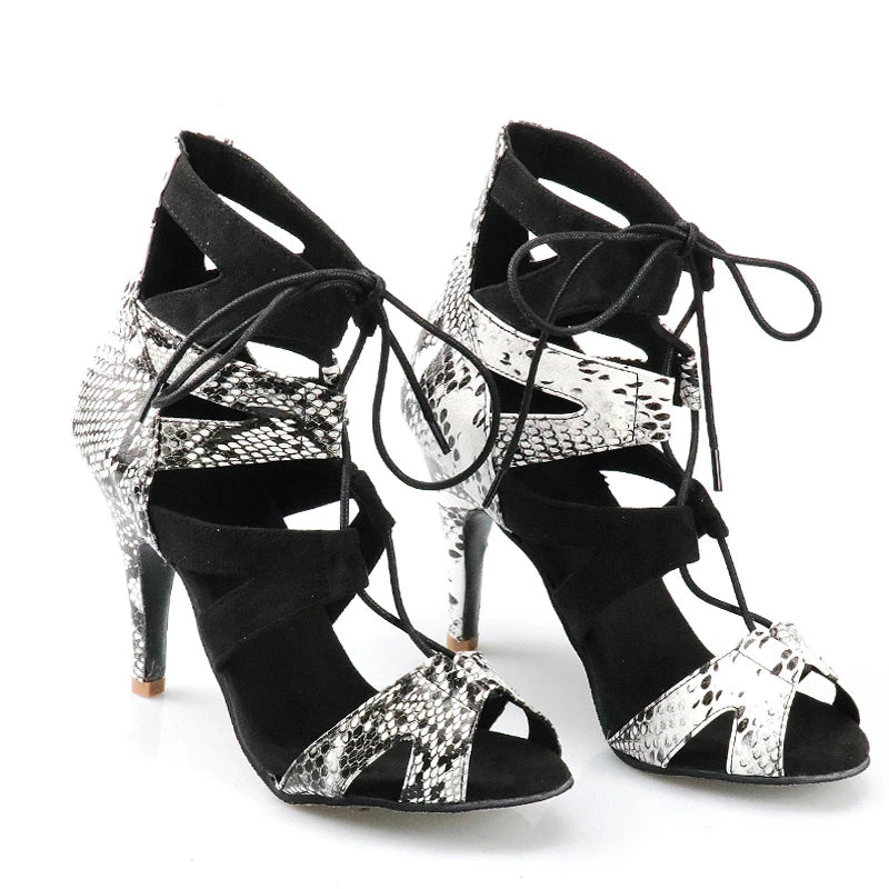 Women's Denim Customized Heel Dance Boots Salsa Jazz Heels Dance Shoes
